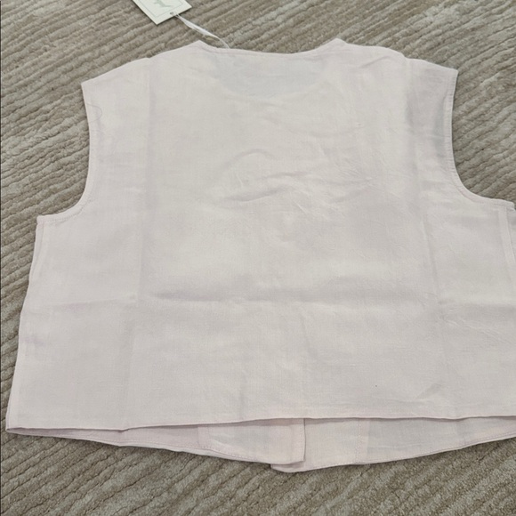 Julia Amory Blair Linen Top Shell Pink - Picture 2 of 3